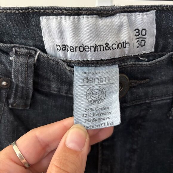 Men's Black Denim Jeans paper, denim & cloth size 30x30 skinny goth emo - Picture 2 of 8